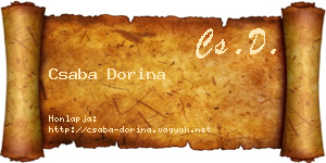 Csaba Dorina névjegykártya