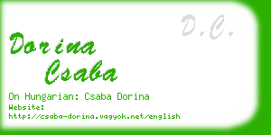 dorina csaba business card